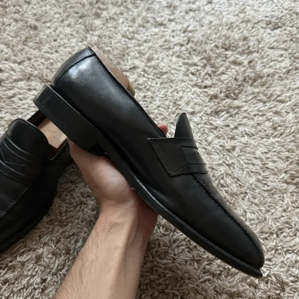 Allen Edmonds USA Sheridan Black Leather Penny Loafers Slip On Men’s Size 8.5 E